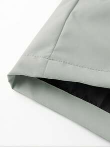 Men's Casual Patchwork Cow Print Multi-Zipper Pocket Design Versatile Windbreaker Jacket - Light Grey - View 8