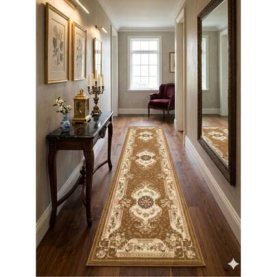 Passadeira Veludo Floral Indiano – Acabamento em Viés Premium Antiderrapante 2,00m x 0,60cm