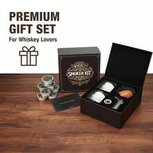 Whiskey Smoker Kit With Torch - 6 Flavors Wood Chips, 2 Glasses, 2 Ice Ball Molds - Cocktail Smoker Infuser Kit, Old Fashioned Drink Smoker Kit, Birthday Bourbon Whiskey Gifts For Men,Dad(NO Butane),Whiskey Cups Whiskey Tumbler Whiskey Decanter - 查看 2