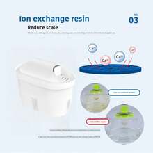 1 Set Teko Penyaring Air Rumah Tangga 3,5L, Dengan 1/2/3 Kartrid Filter Multifungsi, Kapasitas Besar 3,5L Secara Efektif Menyaring Air Keran, Menghilangkan Lumpur, Karat, Rambut, Partikel, Mengurangi Perubahan Warna, Bau, Kerak, Meningkatkan Kualitas Air - View 6