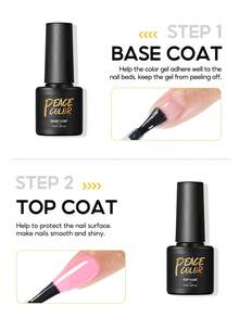 PEACECOLOR Acrylic Nail Art Kit-Nail Art Manicure Set Acrylic Powder Brush Glitter File French Tips UV LED Lamp Base & Top Coat Nail Art Decoration Tools Kit For Beginners With Everything At Home - 04多色 - 查看 10