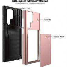 Ốp lưng điện thoại có ngăn đựng thẻ và ví cho Galaxy S23 S22 S21 S20 S24 S25 FE S24 Ultra Plus A55 A56 A36 A16 A17, bảo vệ chống sốc. - Hoa hồng vàng - Xem 6