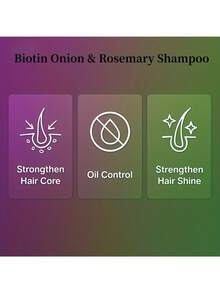 生物素洋蔥洗髮精 強化髮芯 髮質蓬鬆 / 控油 強化髮質光澤 迷迭香洗髮精 深層清潔髮絲 解決髮味 洋蔥洗髮精讓髮絲亮澤彈潤 生物素洗髮精 植物萃取洗髮精 - 1 件洗髮精 - 查看 11
