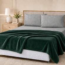 Microfiber Fleece Blanket, 180 Thread Count, Ultra Soft, 1 Piece, Velvety Touch, Single, Double, Queen - Army Green - View 9