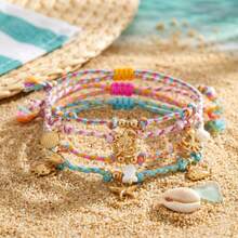 1/6 chiếc vòng tay thánh giá phong cách Boho, mặt dây chuyền Chúa Giê-su bằng đồng + mặt dây chuyền thánh giá, vòng tay bện nhiều màu sắc, vòng tay thánh giá có thể xếp chồng lên nhau dành cho nữ, quà tặng sinh nhật, quà tặng gia đình, quà may mắn, quà tặng tốt nhất, quà tặng cho phụ nữ theo đạo Cơ đốc. - Nhiều màu - Xem 7