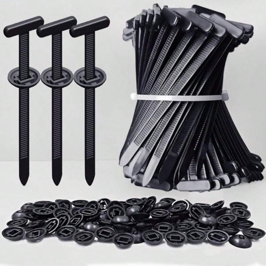 20/40pcs Upgraded Nylon Universal Cable Tie Buckles, Heavy Duty Self-Locking Rivet Cable Ties, Multi-Functional Cable Tie Buckles Suitable For Car Daily Maintenance, Home, Office, Garden, Workshop, Electrician, Home Organization Enthusiasts, Outdoor Equipment Maintenance Personnel