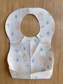 1 Pack Disposable Baby Bibs, Infant 7A Antibacterial Drool Bibs, Baby Feeding Bibs - Multicolor - View 10
