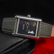 1pc CILOA Playing Card King Of Hearts Design Watch - Fashionable & Unique Accessory Gift For Card Players - Army Green - View 2