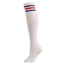Calcetines de hombre vintage multicolor de tres rayas hasta la rodilla, alta elasticidad & transpirables para deportes, correr, gimnasio, uniforme escolar y uso casual diario - Multicolor - Ver 9