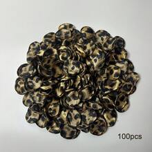 50/100/300pcs Leopard Print Artificial Rose Petals, Best Gifts, Party Supplies, Holiday Decor, Festive Accents, Elegant Flowers, Durable Material, Suitable For Christmas, Thanksgiving, Halloween, Wedding Decoration, Flower Baskets, Aisle Scattering, Dining Tables, Banquet Confetti, And Romantic Night Decoration - Leopard Print - View 9