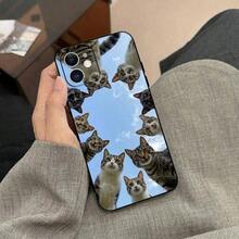 Funda de Teléfono con Memes Divertidos de Gato, compatible con  17 15 Pro Max 14 Pro 12 11 13 Mini X XR XS 16 Plus SE, Funda Trasera, compatible con funda de  17 pro max, funda de  17 pro, funda de  17, funda de  16 pro max - Z4 - Ver 9