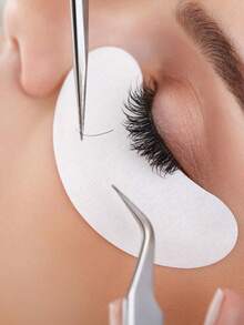 Kunteng Eyelash Extension Patches, Thin Invisible Lower Lash Isolator, Natural Look, Non-Shedding, Faux Mink - White - View 5