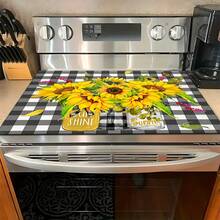 1pc Sunflower Pattern Printed Absorbent Dish Drying Mat, Espresso Machine Countertop Absorbent Mat, Sink Drain Mat, Soft Faucet Absorbent Mat, Sink Cup Mat, Kitchen & Bathroom Accessories - Multicolor - View 8