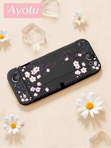 Ayotu 相容於 Switch/Switch OLED/Switch Lite 櫻花樹圖案遊戲主機外殼與配件，套裝包含保護殼、收納袋、底座外殼、手把保護套以及其他款式的配件可供選擇。 - 彩色 - 查看 5