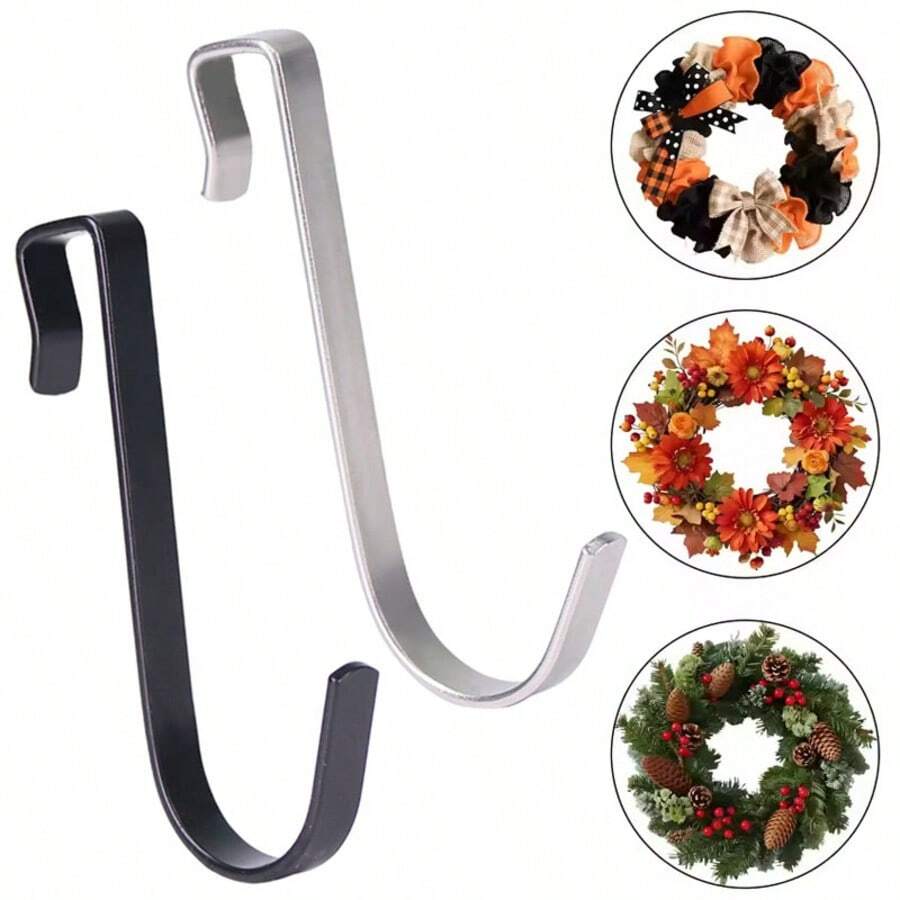 10pcs Metal Card Hooks Detachable Flat Steel Hanging Hooks For Party Home Wall Decoration Gift Ornament Display Storage Organization Bedroom Living Room - 10 - View 1