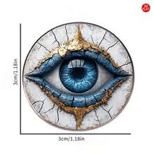 1pc 2D Flat Eye Brooch, Unique Creative Brooch Suitable For Backpacks, Clothes, Collars And Hats, A Multifunctional Fashion Accessory - A - View 2