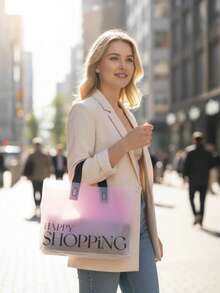 10/20/50PCS Translucent Waterproof Thickened Plastic Gift Bags, Holiday Gift Storage Bags, Portable Large Capacity Tote Bags, Suitable For Women's Summer Clothing Packaging, Plastic Tote Bags, Waterproof Thickened Packaging Bags, Wedding Bags, Shopping Bags, Birthday Gift Bags, Party Gift Bags - One Size - View 12