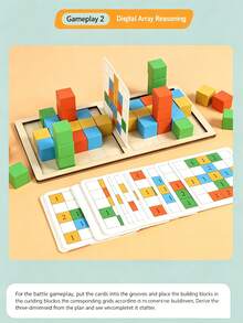Kids Battle Building Blocks Game 3D Spatial Thinking Puzzle Toy Parent-Child Interactive Educational Logic Training Board Game For Children Early Learning Enlightenment Toys - Multicolor - View 7