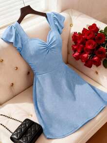 Vestido elegante y brillante para mujer - Celeste - Ver 12