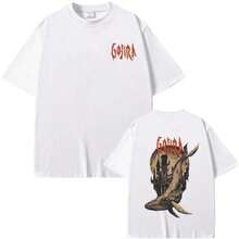 Camiseta Gráfica Vintage de Rock de la Banda de Metal Francesa Gojira, From Mars To Sirius Flying Whales, Moda Masculina y Femenina, Ropa Urbana de Talla Grande QUVM - Negro - Ver 5
