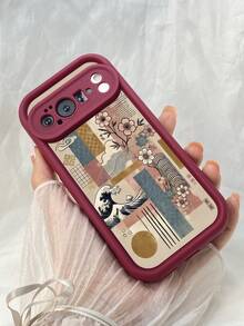 NR193 気分を良くする時間,対応するPixel 10 9 8 Pro 9A 8A ケース、対応するiPhone17 16 15 14 13 12 11 Pro Max 7 8 16 15 14 Plus 16e 17e 17 Air ケース、フルカメラ保護ソフト TPU ケース、キャンディカラーエンジェルアイラダーマットシリコン肌に優しいタッチフォンケースカバー（女性＆女の子向け） - バーガンディ - チェックする 5