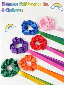 6/3/1 pezzo Nastro da danza arcobaleno, Bastone da danza elastico per lezioni di musica, Scrunchies colorati per capelli, Elastici per capelli, Accessorio da danza con nappa ritmica portatile, Nastro da danza ginnica, Bracciale da danza, Bracciale da danza portatile multicolore, Nastro da danza ginnica - multicolore - Visualizzare 7