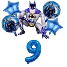 Warner Bros 英雄角色主題箔氣球套組，星星與數字氣球，生日派對用品 - 如圖 - 查看 18