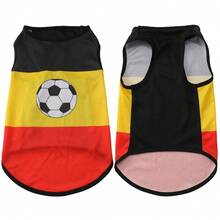 2026 World Cup Pet Jerseys In Multiple Colors, Summer Thin Dog Clothes With Mesh - 黑黃紅色 - 查看 4