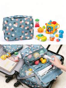 1pc Baby Nursery Storage Bag, Children's Puzzle Toy Storage Bag, Travel Baby Clothes Mesh Breathable Storage Bag (Inner Items Not Included) - Multicolor - View 7
