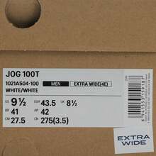 Asics 男款 JOG 100T 慢跑鞋，低筒 1021A504-100 - 白色 - 查看 7