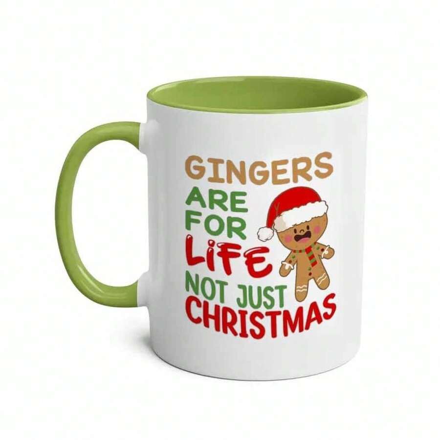 [24-Hour Delivery Within Mexico] Double-Sided Print Mug, A Fun Gingerbread Man Mug For Christmas, Suitable For Coffee Or Juice, With A Capacity Of 11 Ounces Or 360 Milliliters, Perfect As A Gift. - 6 - 查看 1