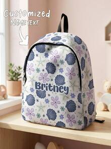 1pc Customized Name Backpack, Can Be Customized According To Your Unique Design, Perfect For Children, Print Your Own Name Or Print Sister's And Classmate's Name As A Gift To Give To Others - Multicolor - View 13