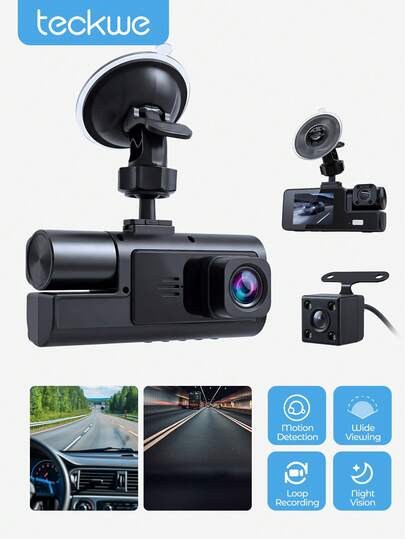 Teckwe Camera hành trình trong xe, thích hợp làm quà tặng cho bạn trai, gia đình.