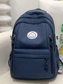 輕量便攜防盜多口袋背包，適合學生和青少年，適用於上學、旅行、徒步、攀岩、運動和出遊 - 藍色 - 查看 2