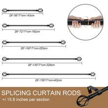 1 Set - 28-158 Inch Black Curtain Rod Set With Twisted Cage Finials, Adjustable Window Drapery Rod Set With Brackets, Suitable For Bedroom, Kitchen Decor, 5/8 Inch Rod Diameter, Heavy Duty - Retro Cutout - Black - View 5