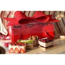 1/2/3 piezas Caja de regalo grande con lazo 3D y ventana transparente, caja de embalaje de regalo portátil y transparente con asa para el Día de San Valentín, cumpleaños & entrega de regalos - Multicolor - Ver 2