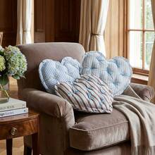 French Vintage Checkered Pattern Bow-Shaped Heart-Shaped Cushion For Living Room And Bedroom Decoration - Heart-Shaped Gift For Birthday Gift - CYBZ86-1 - 查看 3