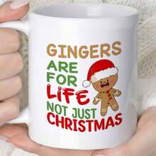 [24-Hour Delivery Within Mexico] Double-Sided Print Mug, A Fun Gingerbread Man Mug For Christmas, Suitable For Coffee Or Juice, With A Capacity Of 11 Ounces Or 360 Milliliters, Perfect As A Gift. - 1 - 查看 7