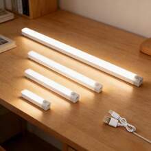 1 buah Lampu Sensor Gerak, Lampu Malam Strip untuk Kamar Tidur, Lampu LED Isi Ulang USB, Cocok untuk Kamar, Lemari, Koridor, dan Tangga, 19,69 Inci/11,81 Inci/7,87 Inci/3,94 Inci, Cahaya Hangat/Cahaya Putih - Beraneka warna - View 3