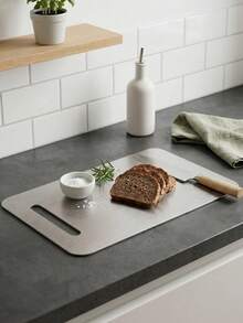 Double-Sided Stainless Steel Cutting Board, MultifunctionalChopping Board For Kitchen & Dining, Dual-Use For Raw & Cooked Foods, Hygienic & Durable, Anti-Slip & Easy To Clean, Ideal For CuttingVegetables & Meats, Perfect For Everyday Kitchen Use. - Multicolor - View 7