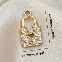 Set de 10 piezas de dijes con cruz de cristal rhinestone para hacer joyas DIY como aretes, collares y pulseras - Dorado - Ver 13