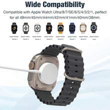 3合1 (磁吸充電 + Type-C + Lightning) 多功能充電線，智慧手錶磁吸充電器，無線充電墊，快速充電 & 高效率數據傳輸線，相容於 系列，17/16/15/14/13/12/11/XS/XR/8/7/6, , - 白色 - 查看 6