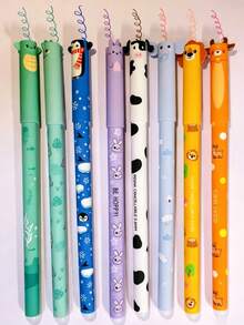 Cute Erasable Gel Pens, 8 Styles, Multi-Color Refills, Easy-To-Erase, Student Use - A - View 5