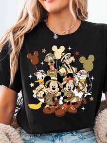 Wild About Disney Shirt, Mickey And Friends T-Shirt, Animal Kingdom Sweater, WDW Safari Trip Tee, Disney Group Sweatshirt, Disney Safari Tee Disney Oversized T-Shirt - 黑色 - 查看 2