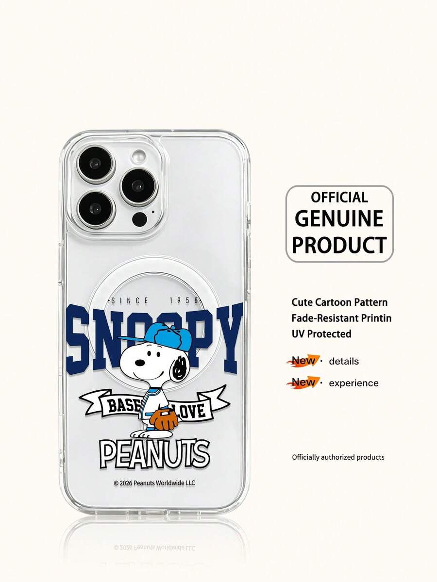 Miniso Snoopy 手機殼輕量防滑防震,適合夏季卡通動漫手機殼,相容於 iPhone 17 17Air 17pro 17promax 11 12 13 15 16pro 16promax 14Plus 15Plus 16Plus 15pro 16promax XR。可作為節日禮物送給朋友和家人,手機殼以盒子包裝。 - 無色 - 查看 1