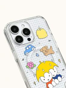 Ốp điện thoại Miffy trong suốt, có nam châm, sạc không dây, quà tặng ngày lễ, chống trượt, chống rơi, chống bám vân tay, dành cho iPhone 17 17Air 17pro 17promax 11 12 13 14 15 16pro 16promax 14Plus 15Plus 16Plus 16pro 16promox XR - Trong suốt 1 - Xem 8