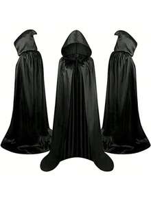 1pc Grim Reaper Cloak, Witch Robe, Cosplay Costume, Unisex Performance Attire & Prop - View 1