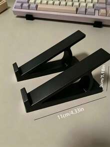 1pc Ergonomic Laptop Stand, Portable Desktop Notebook Riser Holder, Cooling Computer Support Bracket For Home Office Workspace, Compatible With Most Laptops, Space Saving Desk Accessory,Back To School,Office Desk Accessories,Room Decor. - Multicolor - View 6