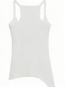 Women's New Camisole Vest, White Color, Unique & Attractive Backless Design, Fitted Sleeveless Top For Summer Casual - White - View 8