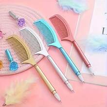 8pcs Creative Comb Pens - Random Pen Body Colors, Unique Fun Writing Tool For School And Office, Ideal For Signatures And Gifts - Sets - View 10